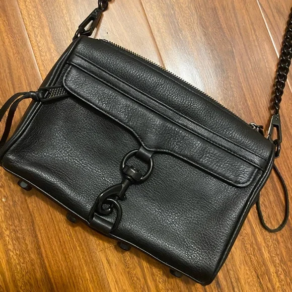Rebecca Minkoff Black Leather Crossbody Bag - Picture 2 of 3